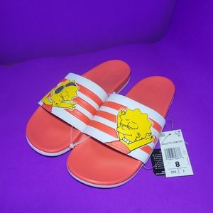 Adidas X The Simpsons Adilette Lisa Simpson Women's Beach Slides Sandals Size 8